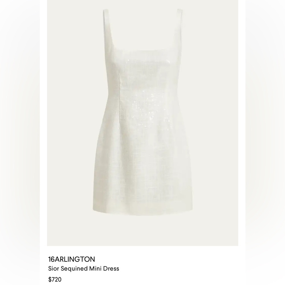 White Sequined Mini Dress